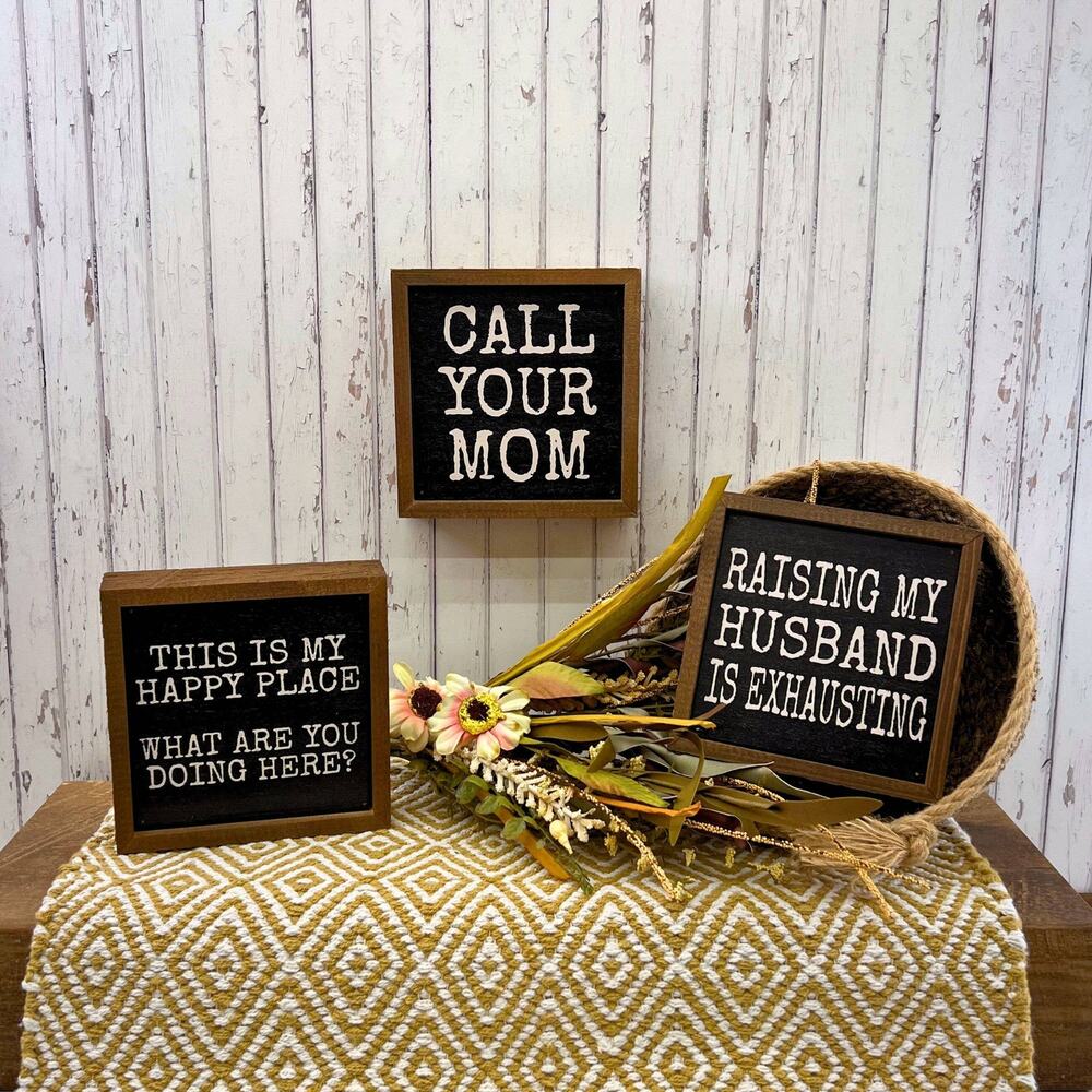 Call Your Mom Wooden Home Decor - Dorm Room Decor - Funny Gift - Picture 3 of 3
